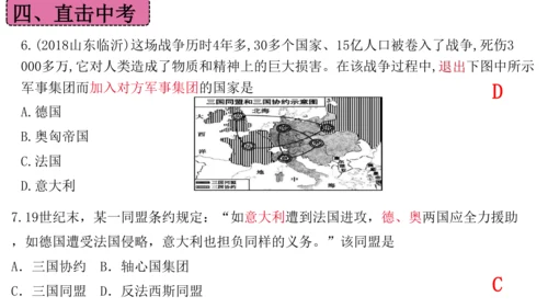 第三单元 第一次世界大战和战后初期的世界  单元复习课件