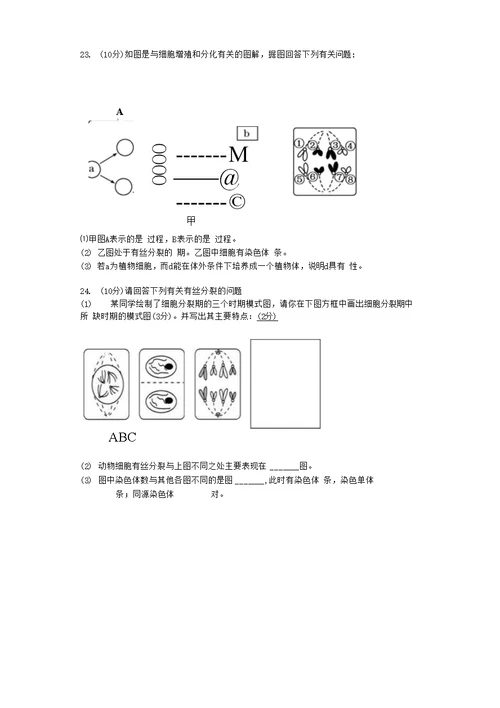 3月月考试卷(生物) (2)