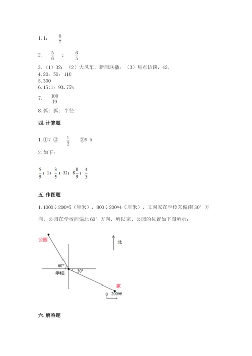 小学六年级上册数学期末测试卷及参考答案【培优a卷】.docx