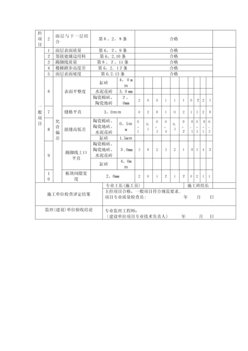 地砖工程检验批质量验收记录表.docx