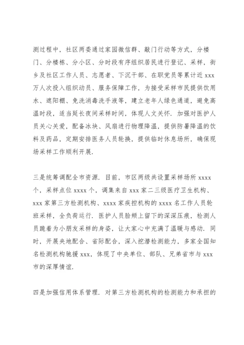 核酸检测工作总结经典优质范文三篇.docx