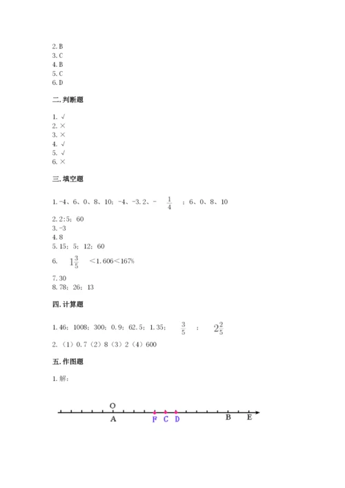 祁阳县六年级下册数学期末测试卷及答案1套.docx