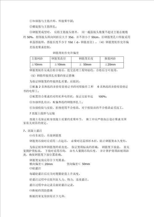 (完整版)旋挖钻孔灌注桩及后注浆专项施工专业技术方案