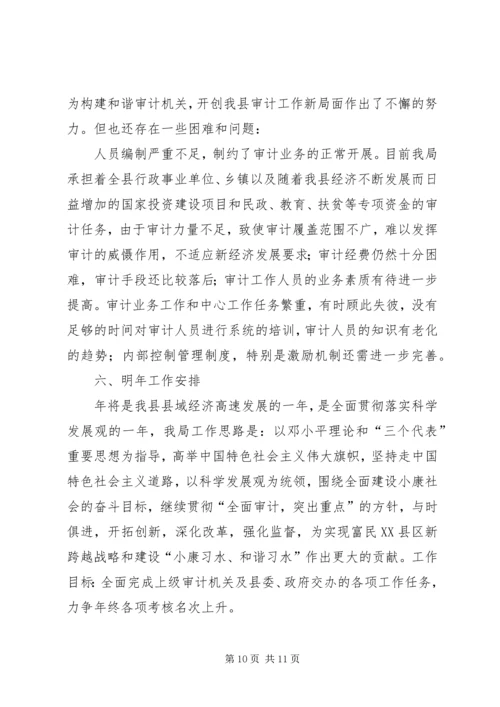 市审计局总结及年度工作规划.docx