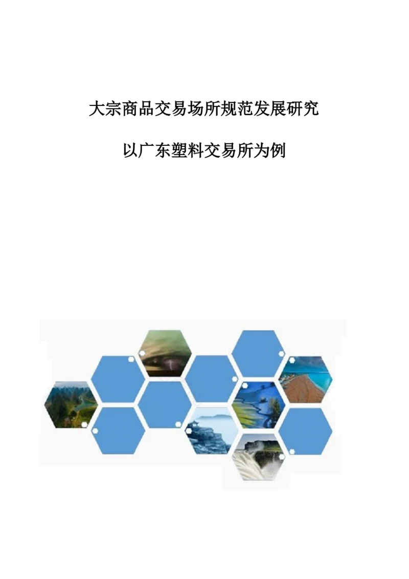 大宗商品交易场所规范发展研究：以广东塑料交易所为例.docx