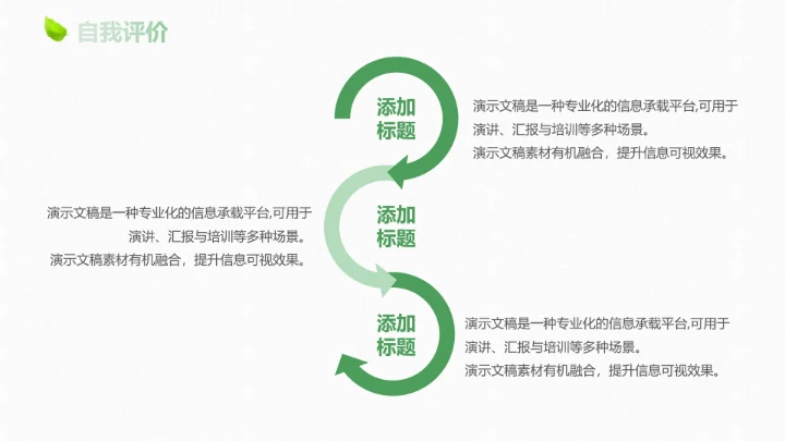 绿色清新自我介绍PPT模板