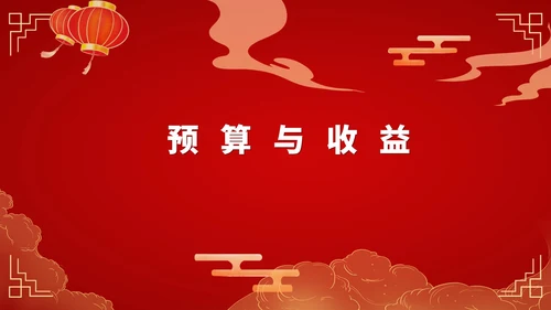 红色插画风元旦火锅店促销活动策划PPT模板