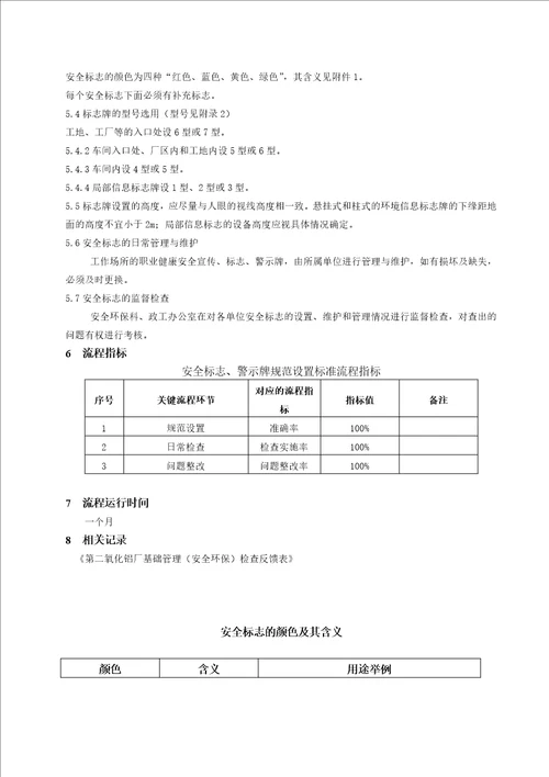 安全标志警示牌规范设置标准