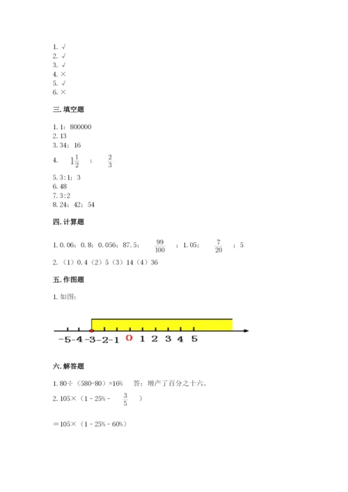 安宁区六年级下册数学期末测试卷精品加答案.docx
