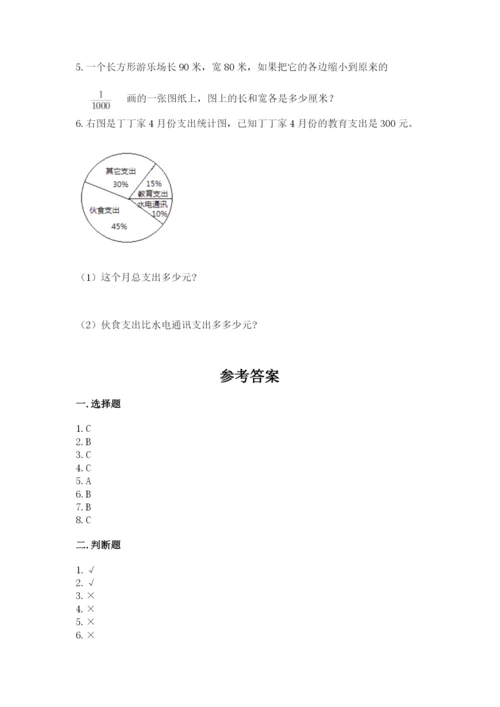北京版小学六年级下册数学期末综合素养测试卷（重点）.docx