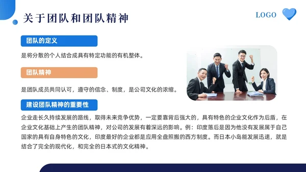 蓝色简约如何打造高效团队让1加1大于2PPT模板宣传PPT动团队建设