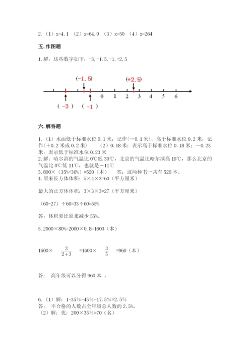 北师大版六年级下册数学 期末检测卷含答案（精练）.docx