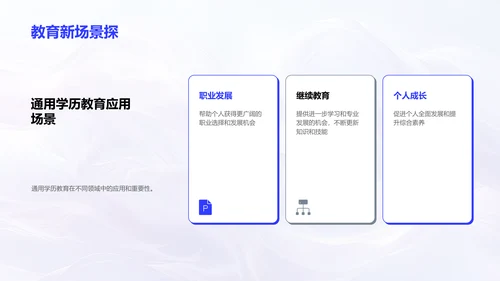 通用学历教育探析PPT模板