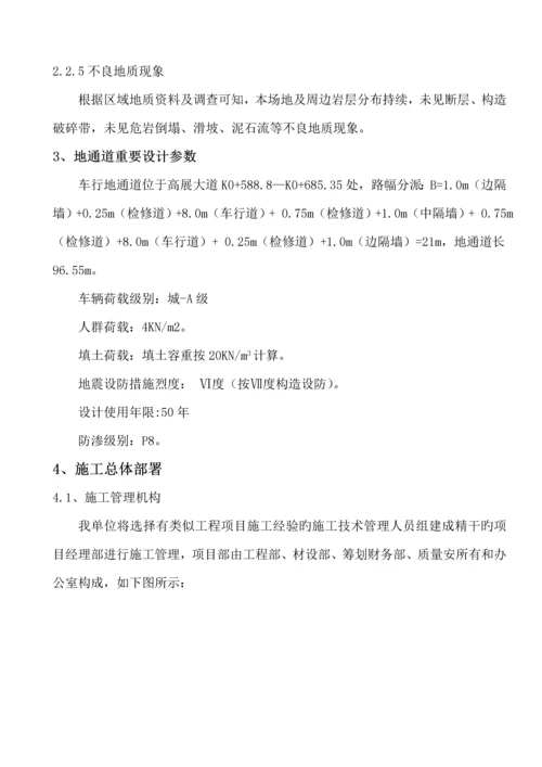 地通道综合施工专题方案.docx