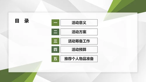 绿色科技风公司团建活动策划方案PPT模板