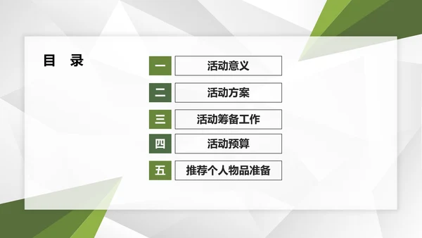 绿色科技风公司团建活动策划方案PPT模板