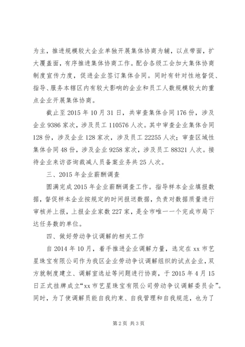 人力资源局劳动关系科年度工作总结.docx