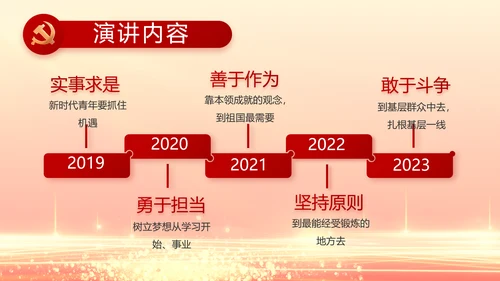 红色党建党支部党员主题党日微党课PPT