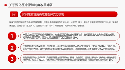 解读关于深化医疗保障制度改革的意见PPT课件