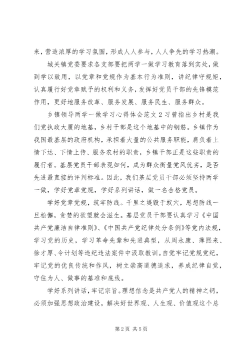 乡镇领导两学一做学习心得体会3篇.docx