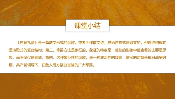 初中语文茅盾《白杨礼赞》PPT教学课件