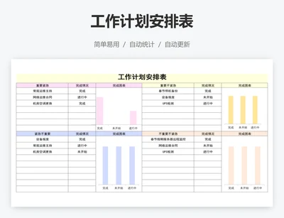 工作计划安排表