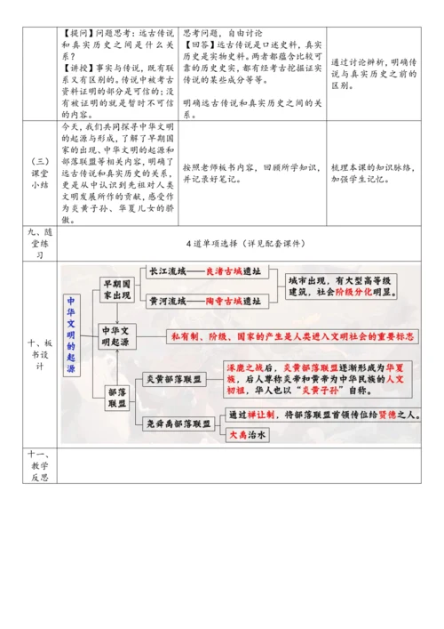 第3课 中华文明的起源 教案-【课堂无忧】新课标同步核心素养课堂