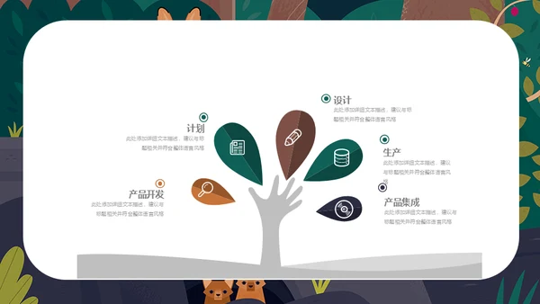 卡通插画风儿童教学课件通用PPT模板