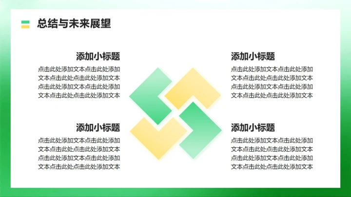 绿色商务风大学生就业发展报告PPT模板