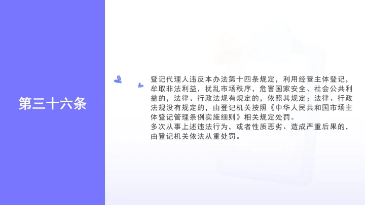 全文学习《经营主体登记申请及代理行为管理办法》2025年9月15日公布实施PPT课件