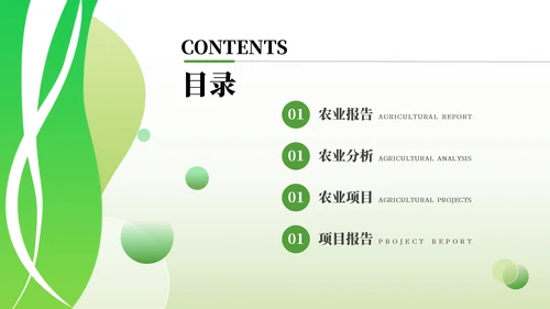 绿色发展生态农业项目报告通用PPT模板