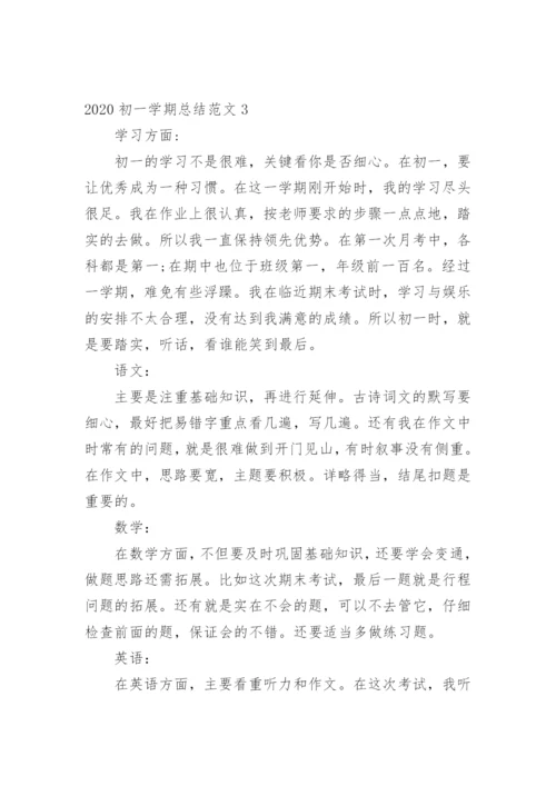 初一学期总结.docx