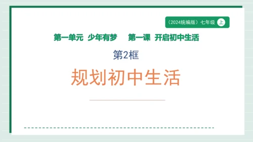 【2024新教材】1.2规划初中生活课件(共31张PPT)