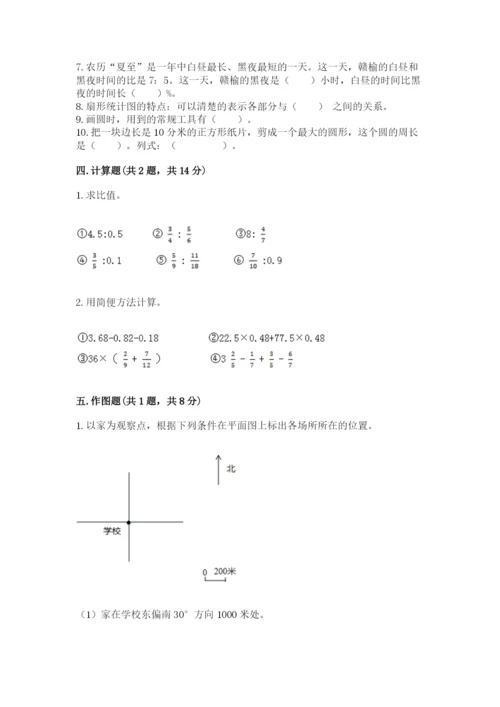 人教版六年级上册数学期末测试卷附答案【能力提升】.docx