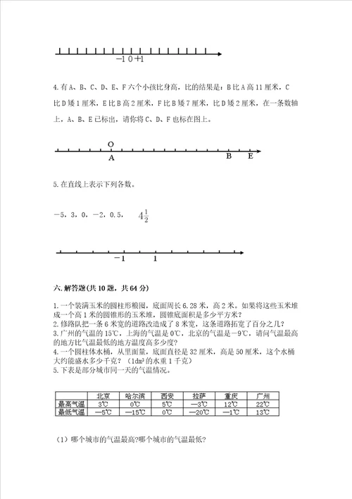 六年级小学数学毕业考试易错题目50道（原创题）