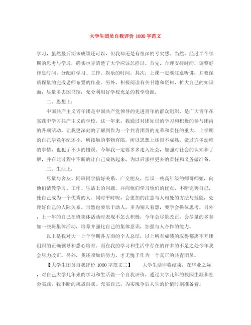 精编之大学生团员自我评价1000字范文.docx