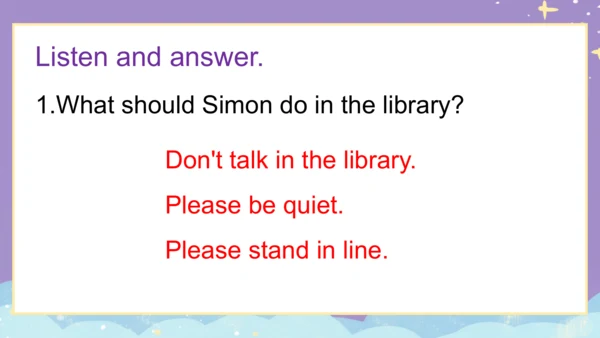 Module 10 Unit 1   Don't talk in the library.课件(共2
