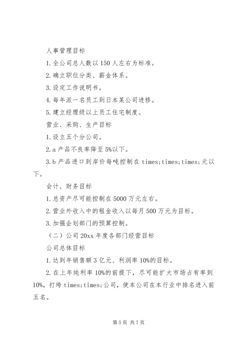 公司经营目标范文.docx