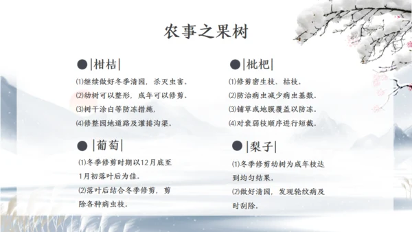 小寒时节冬季雪景通用PPT模版
