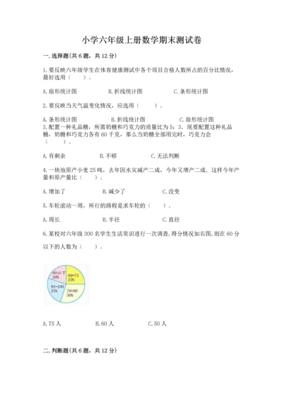 小学六年级上册数学期末测试卷带答案（研优卷）.docx