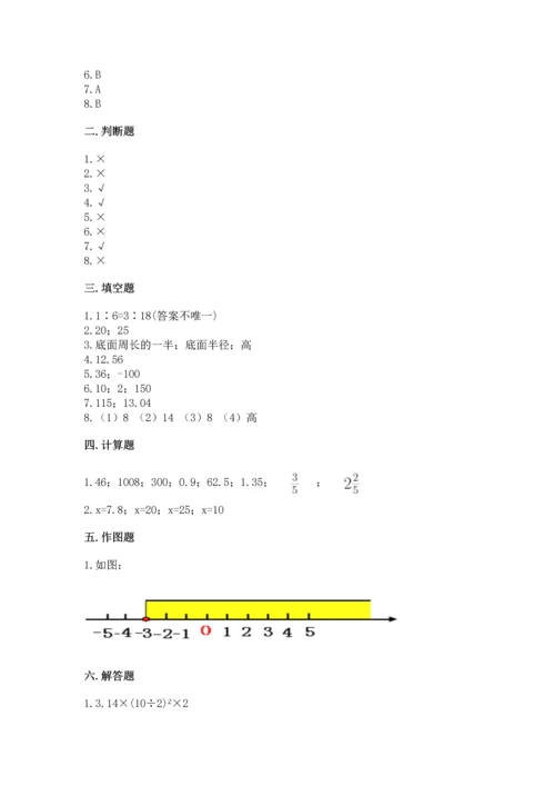 小学数学毕业测试卷（预热题）.docx