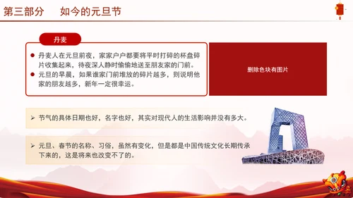 中国传统节日元旦的起源历史专题党课PPT