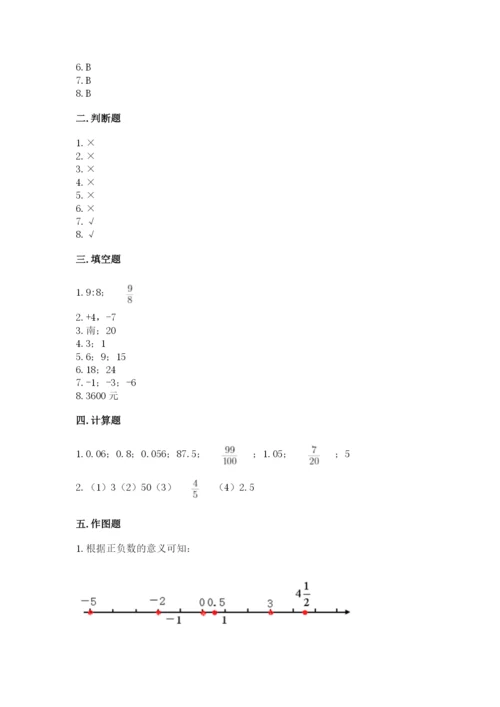 小学六年级下册数学期末卷及答案（历年真题）.docx