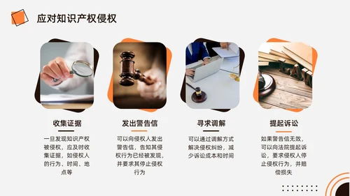 橙黑色水彩简约商务知识产权培训企业培训PPT世界知识产权日