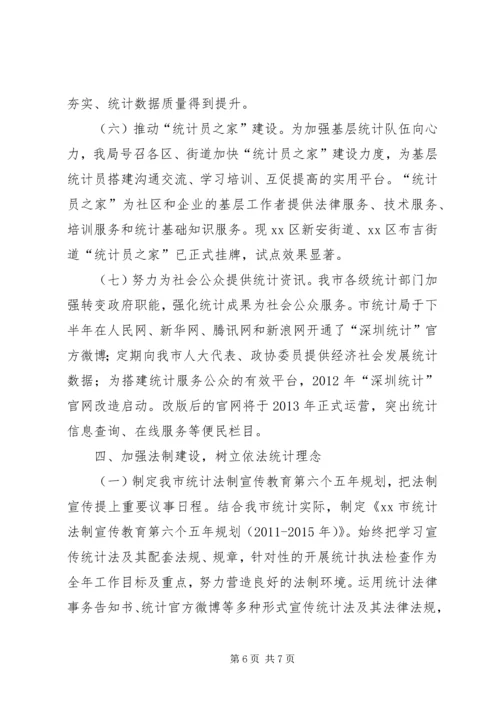 市统计局年度工作报告 (5).docx