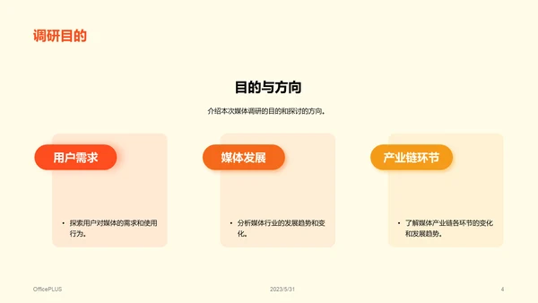 彩色创意炫酷媒体调研报告PPT模板