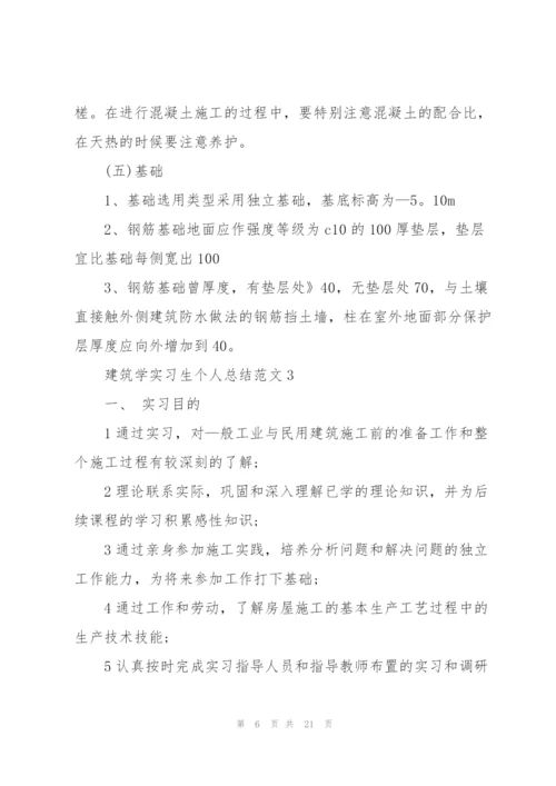 建筑学实习生个人总结范文.docx