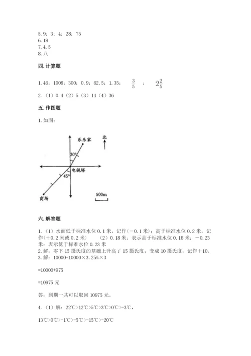 六年级下册数学期末测试卷（必刷）word版.docx