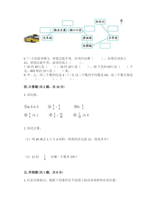 小学六年级数学上册期末卷带答案（模拟题）.docx