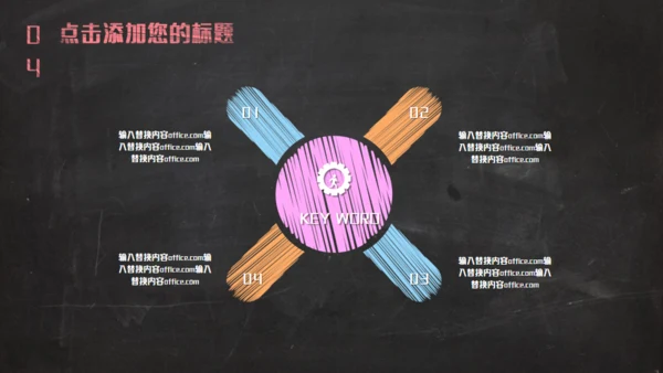 黑板彩色粉笔创意教育通用PPT课件